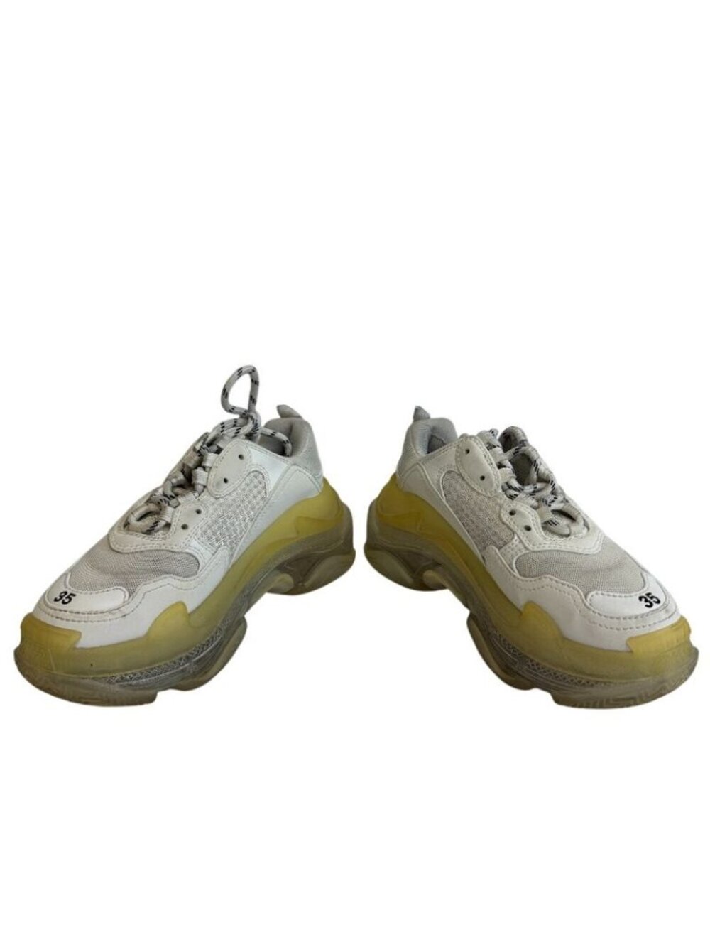 Balenciaga Clear Sole Triple S Sneakers White - Picture 3 of 8